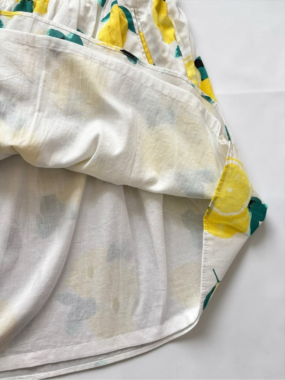 Cynthia Rowley Lemon Print Mini Skirt Size 10 Amalfi Coastal Cottagecore Summer - Picture 6 of 10